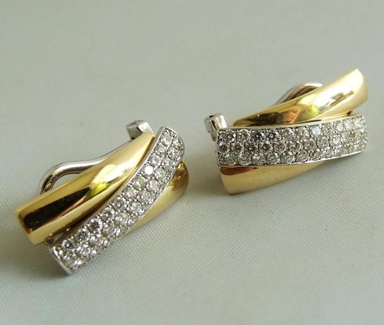 18 karaat gouden oorbellen met diamant | bol.com