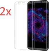 2x Screenprotector voor Samsung Galaxy S8+ / S8 Plus - Edged (3D) Tempered Glass Screenprotector Transparant 9H (Gehard Glas Screen Protector)