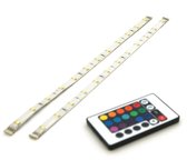 PROLIGHT LED strip - RGB - flexibel - 2x30cm - dimbaar - IP44 - met afstandsbediening
