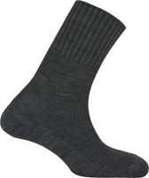 Basset - Wollen sokken - Zonder elastiek en met breed boord - Diabetes sokken - Beige melee - 43-45