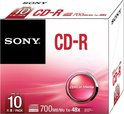 Sony 10CDQ80SS - 10 x CD-R - 700 MB ( 80min ) 48x - slim jewel case