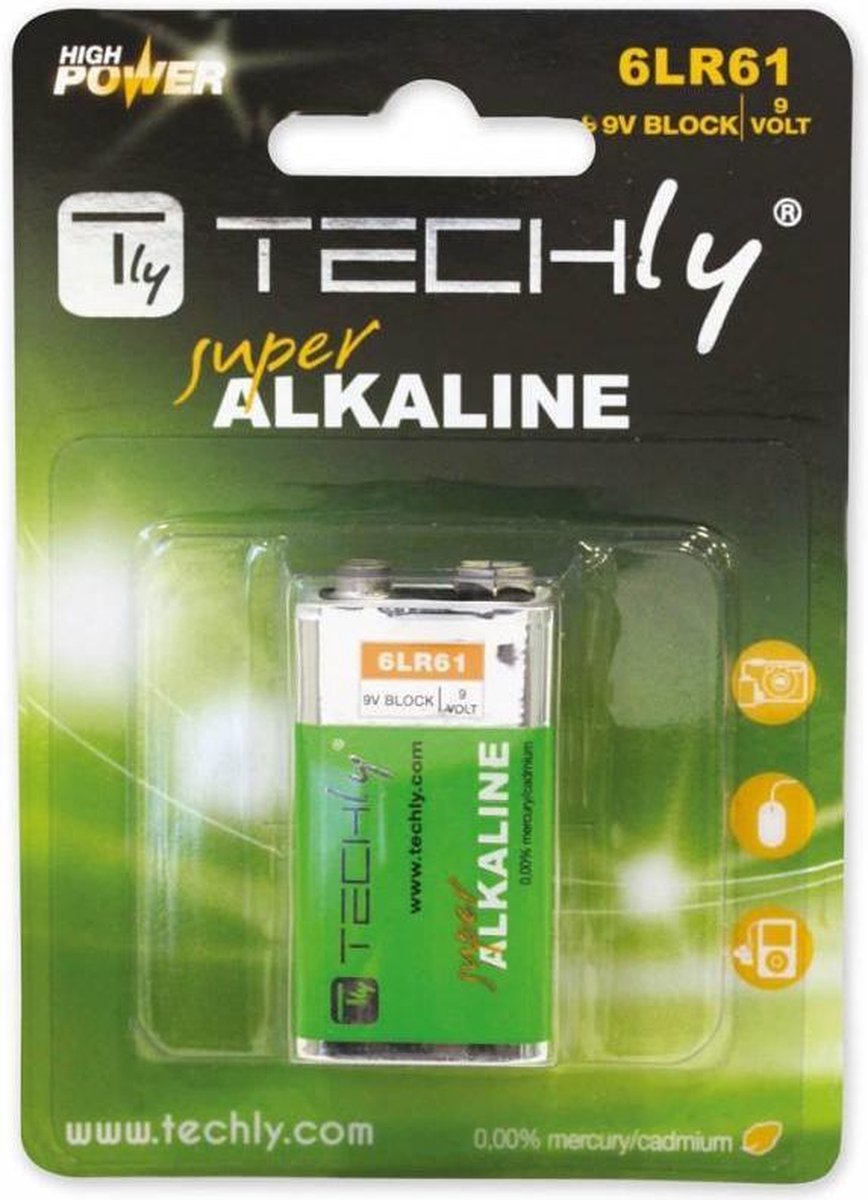 Techly 6LR61 9V Single-use battery Alkaline