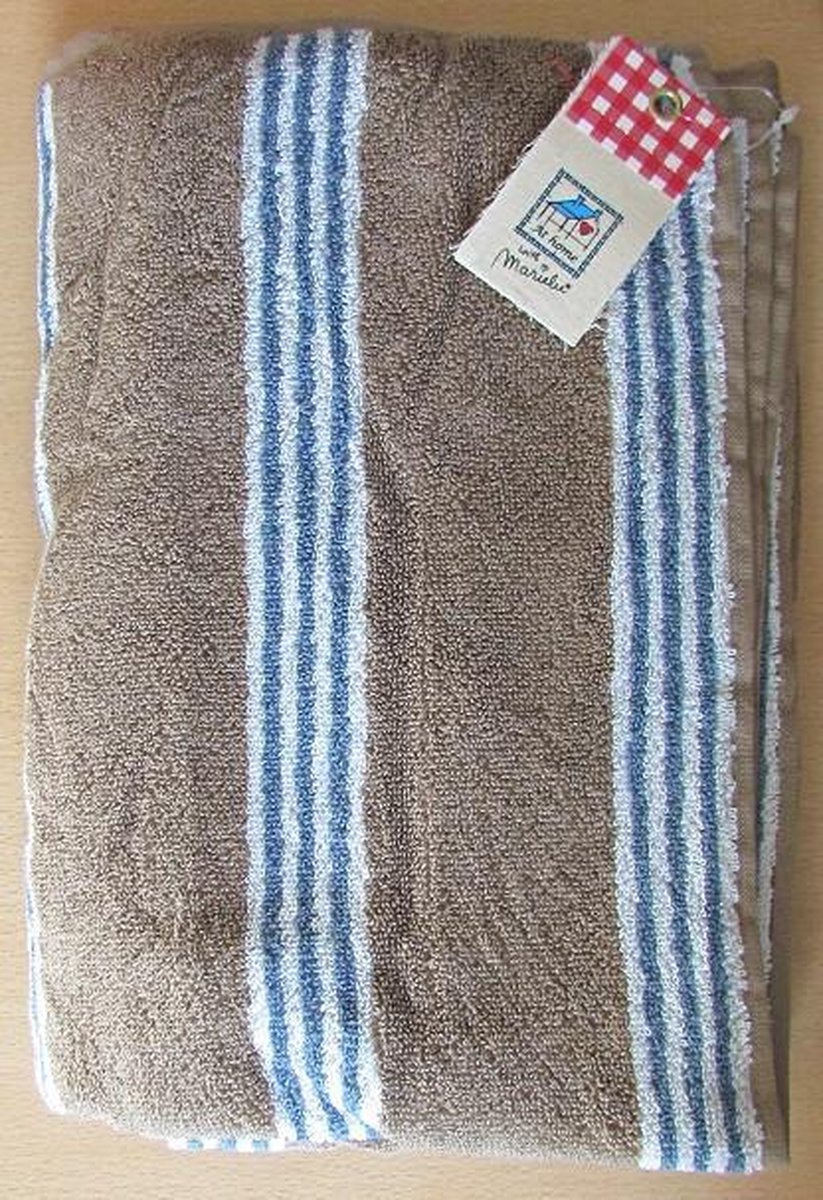 Marieke at Home Natural Stripe - 70x140 cm - blue