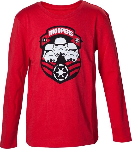 Star Wars - Troopers - Rood Kids Shirt - 98/104