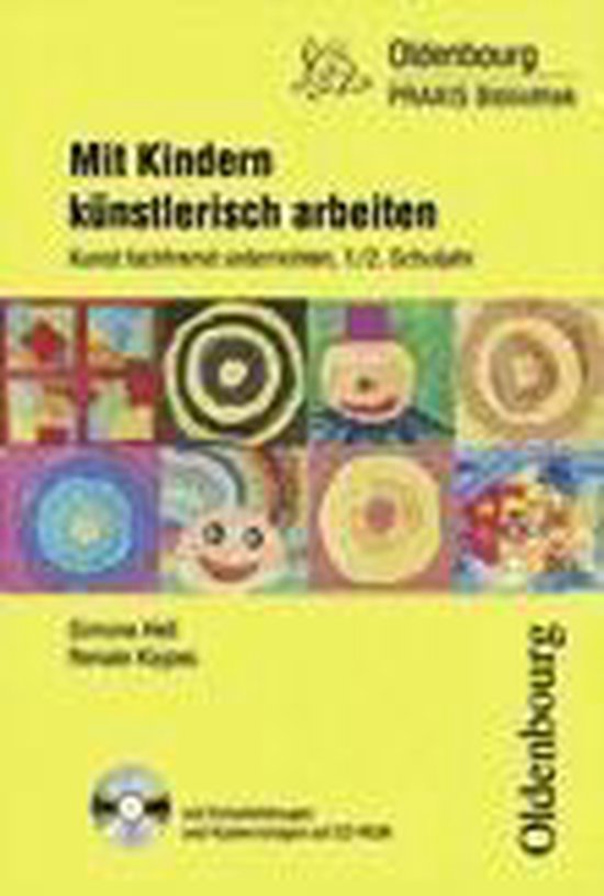 Livre "Mit Kindern künstlerisch arbeiten" avec des dessins d'enfants et un CD.