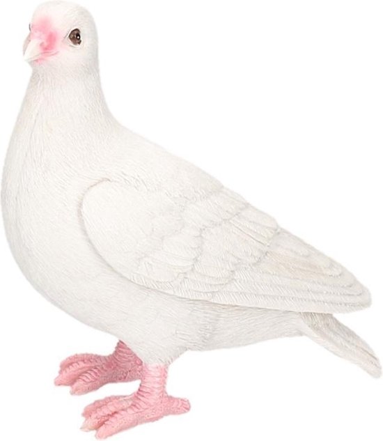 idioom Vervoer zeker Dierenbeelden witte duif- Decoratie beeldje duif wit 20 cm | bol.com