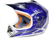 Casque de motocross Kinder Xtreme | Casque d'enfant | Casque de moto | Bleu | Taille XS