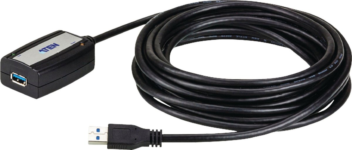 USB 3.0 Kabel USB A Female - USB A Male 5 m Zwart