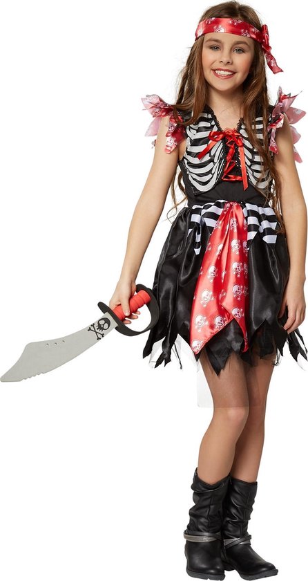 dressforfun - Meisjeskostuum piratenprinses 104 (3-4y) - verkleedkleding kostuum halloween verkleden feestkleding carnavalskleding carnaval feestkledij partykleding - 301746
