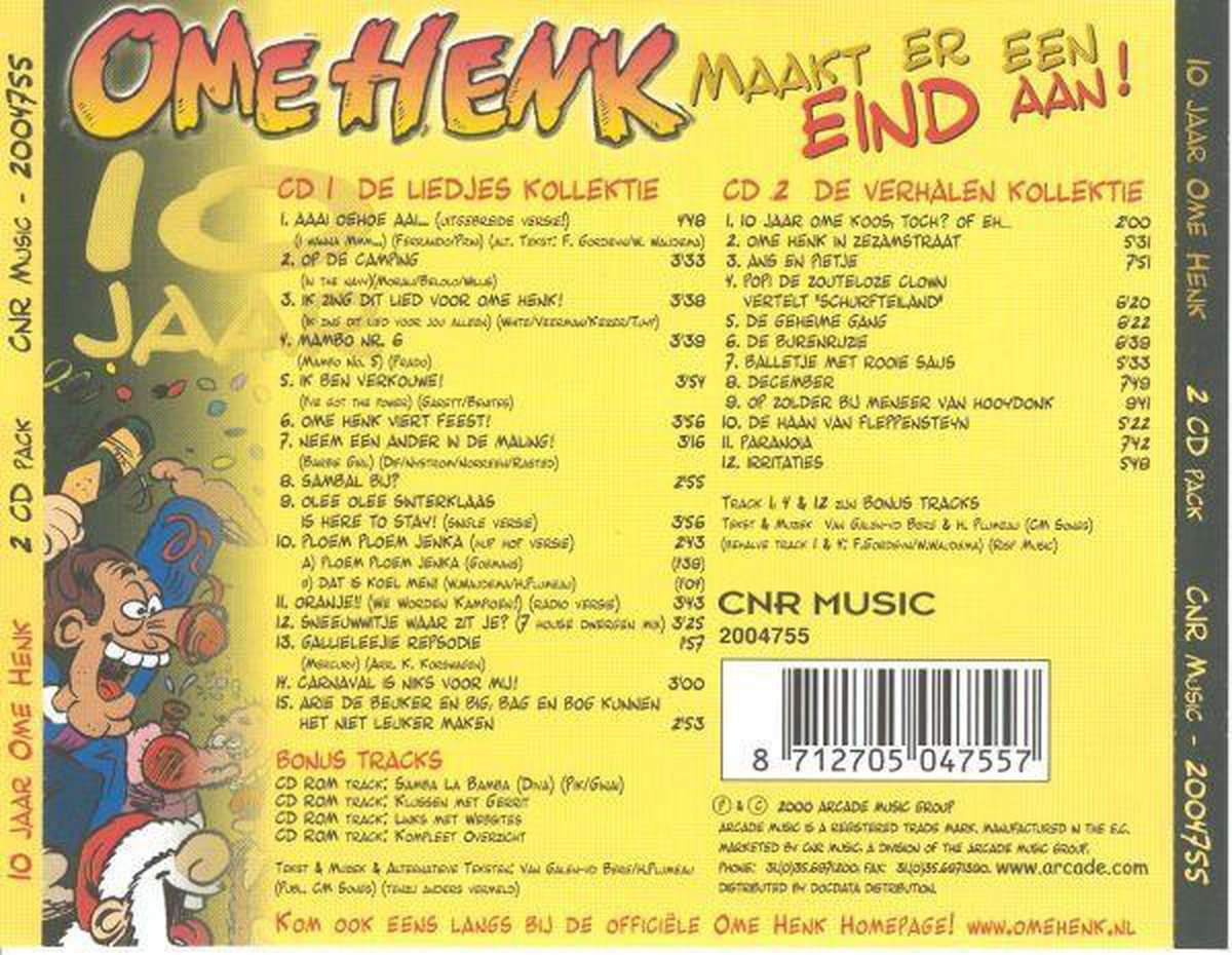 Ome Henk Maakt Er Een Eind Aan! 10 Jaar hoogte- en dieptepunten 2CD