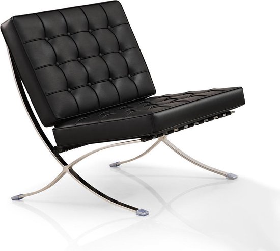| Barcelona Chair Zwart Barcelona Chair (replica) Vintage brown | Barcelona stoel