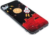Coque en siliconen hoesje astronaute de Voyage spatial iPhone 8 Plus / 7 Plus