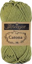 Scheepjes Catona 395 Willow. PAK MET 10 BOLLEN a 50 GRAM.  INCL. Gratis Digitale vinger haak en brei toerenteller