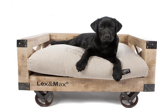 Lex & max divan op wielen hondendivan 75x50cm hout