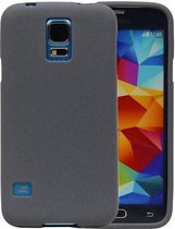 Sand Look TPU Hoesje voor Galaxy S5 G900F Grijs