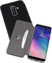 Slim Folio Case - Book Case Telefoonhoesje - Folio Flip Hoesje - Geschikt voor Samsung Galaxy A6 Plus 2018 - Zwart