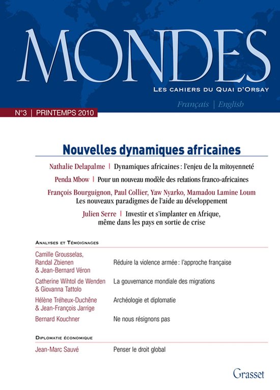 Mondes n°3 - Les cahiers du Quai d'Orsay - cover