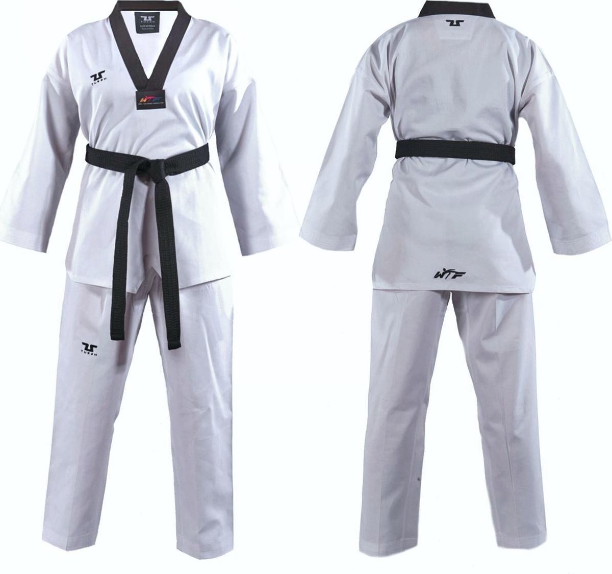 Tusah WTF Taekwondo Pak Plain zwart 200cm