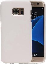 Sand Look TPU Hoesje voor Galaxy S7 G930F Wit