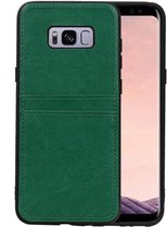 Back Cover 2 Pasjes Hoesje voor Galaxy S8 Plus Groen