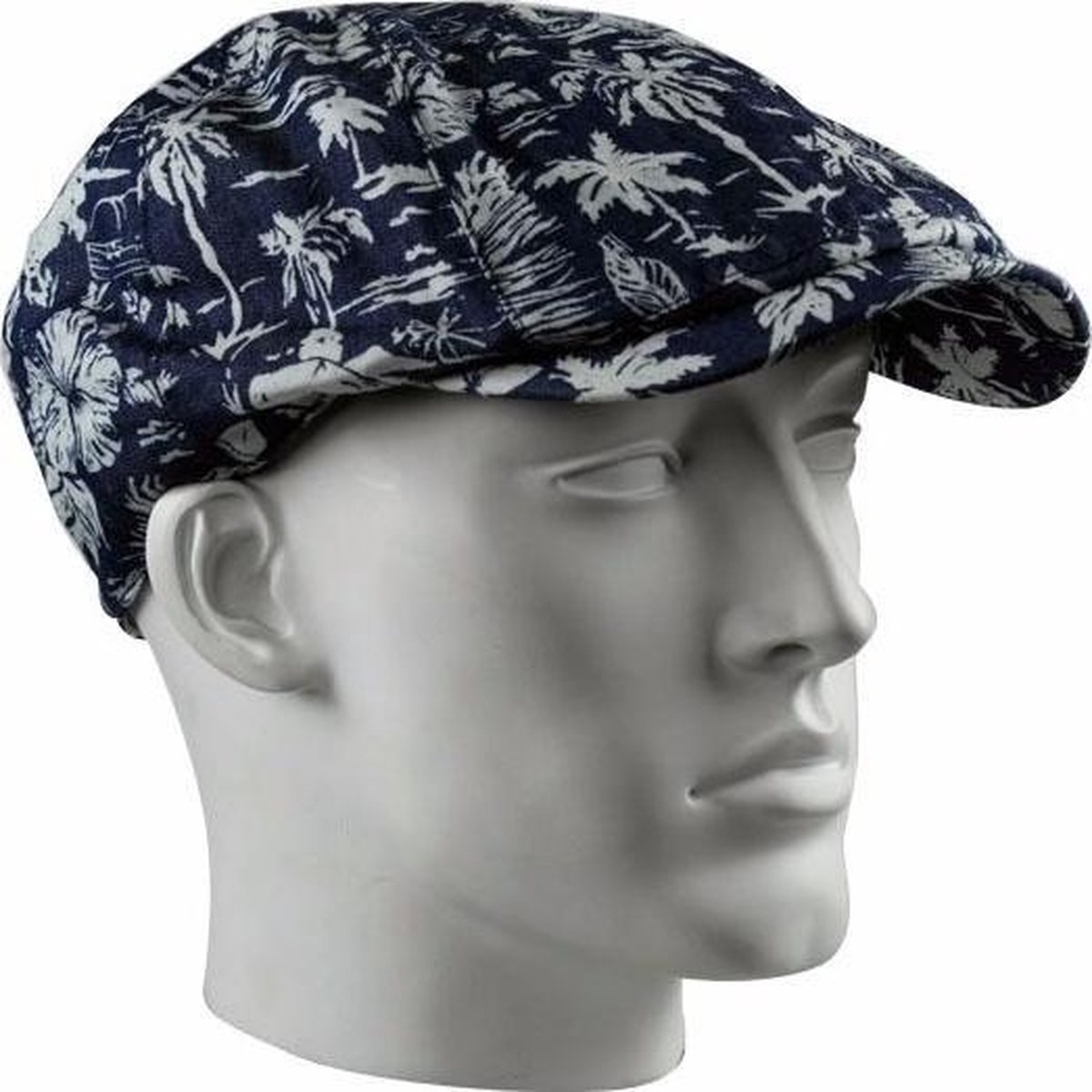 Linnen flat cap met print voor heren | bol.com