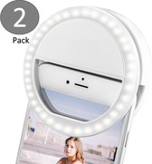 2x Ringlamp - Selfie Ring Light - Ring Lamp Universeel voor Smartphone / Telefoon / GSM