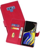 Samsung Galaxy Note 9 Hoesje Kaarthouder Book Case Telefoonhoesje  Roze