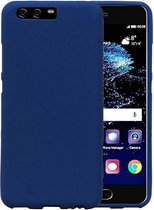 Sand Look TPU Backcover Case Hoesje voor Huawei P10 Blauw