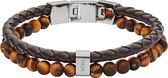 Fossil Vintage Casual JF03118040 Herenarmband 18 cm - Bruin