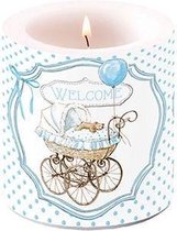 Ambiente Kaars Small Welcome blue