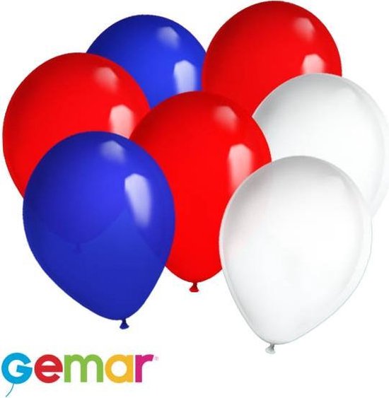 30 ballonnen Nederlandse kleuren (Ook geschikt voor Helium)