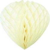Ivoor kleurig decoratie hart 30 cm