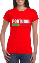 Rood Portugal supporter t-shirt voor dames 2XL