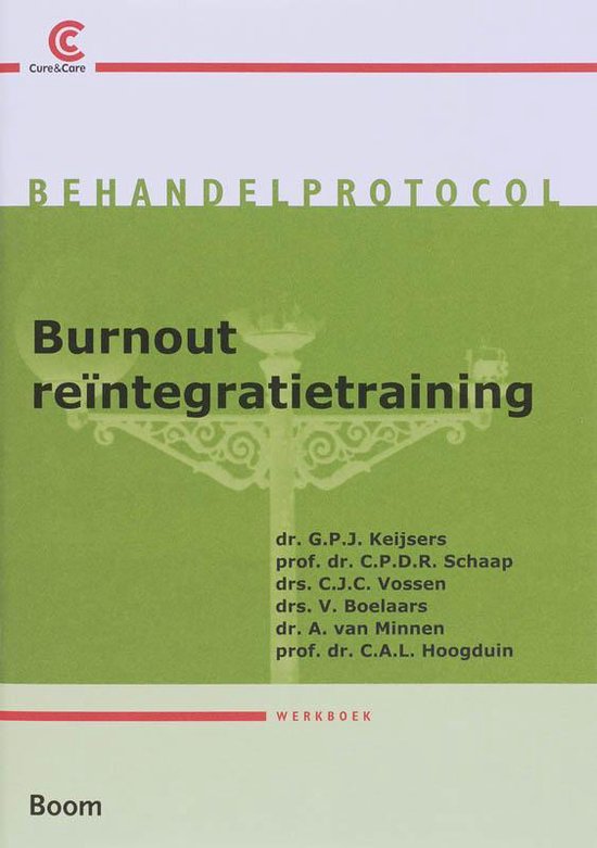 Cover van het boek 'Burnout reintegratietraining / deel Werkboek / druk 1'