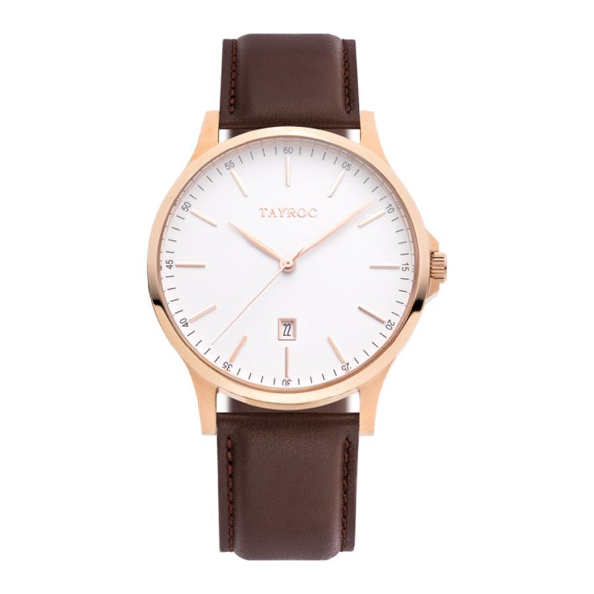 Tayroc Classic Rose Gold Brown horloge - Bruin