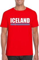 Rood IJsland supporter t-shirt voor heren S