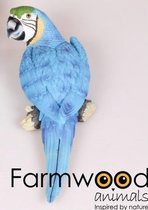 Images d'animaux Ara perroquet oiseau bleu - Figurine décorative oiseau bleu 30 cm