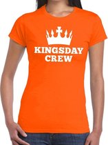 Oranje Kingsday crew t- shirt - Shirt voor dames - Koningsdag kleding S