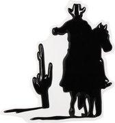 Wanddecoratie Wild west cowboy silhouet plastic