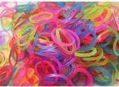 Weefstiekjes jelly (mix kleuren) - 600 stuks + 24 clips