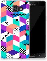 Geschikt voor Samsung Galaxy A3 2016 TPU Hoesje Design Blocks Colorful