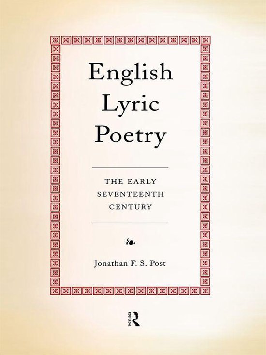 English Lyric Poetry - cover