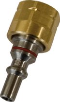 SIEV gasslangnippel vast, m/wartelmoer, inw slangdiameter 5 - 8mm