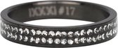 iXXXi Vulring Double zirkonia zwart 4mm - maat 18