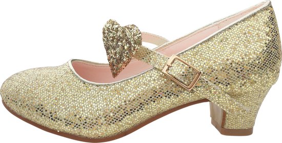 omhelzing wijn vervoer Elsa en Anna schoenen hartje goud Prinsessen schoenen - maat 25 (binnenmaat  16,5 cm)... | bol.com