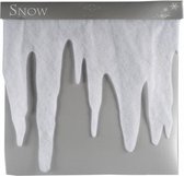3x IJspegel randen deco sneeuw wit van 200 cm