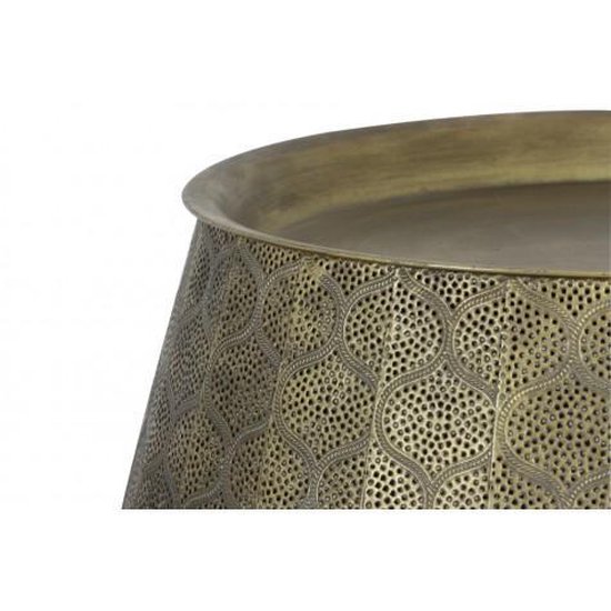 Bijzettafel tafel salontafel set 2 goud antiek goud chaudi arabisch 60x57cm  | bol.com