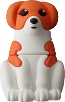 USB-stick schattige hond bruin/wit 8GB