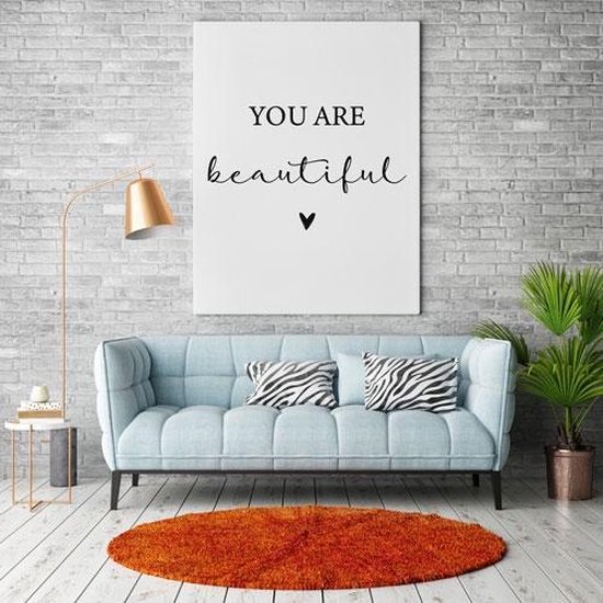 You Are Beautiful Canvas Text Bol