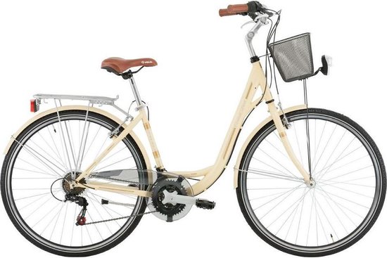 Excel Central Park - Hybridefiets - Vrouwen - Creme - 46 cm | bol.com